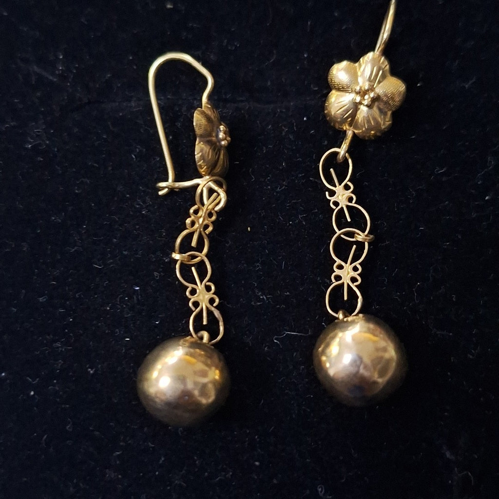 ARETES PAR ORO 14 K 2,80 GRMS (SEMINUEVO)