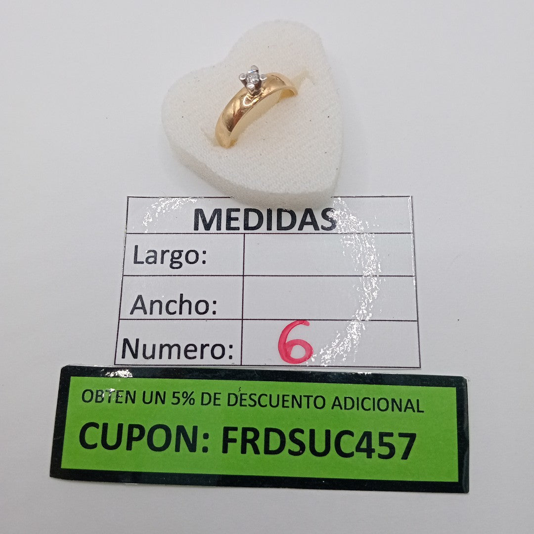 SOLITARIO ORO 14 K 3.8 GRMS (SEMINUEVO)