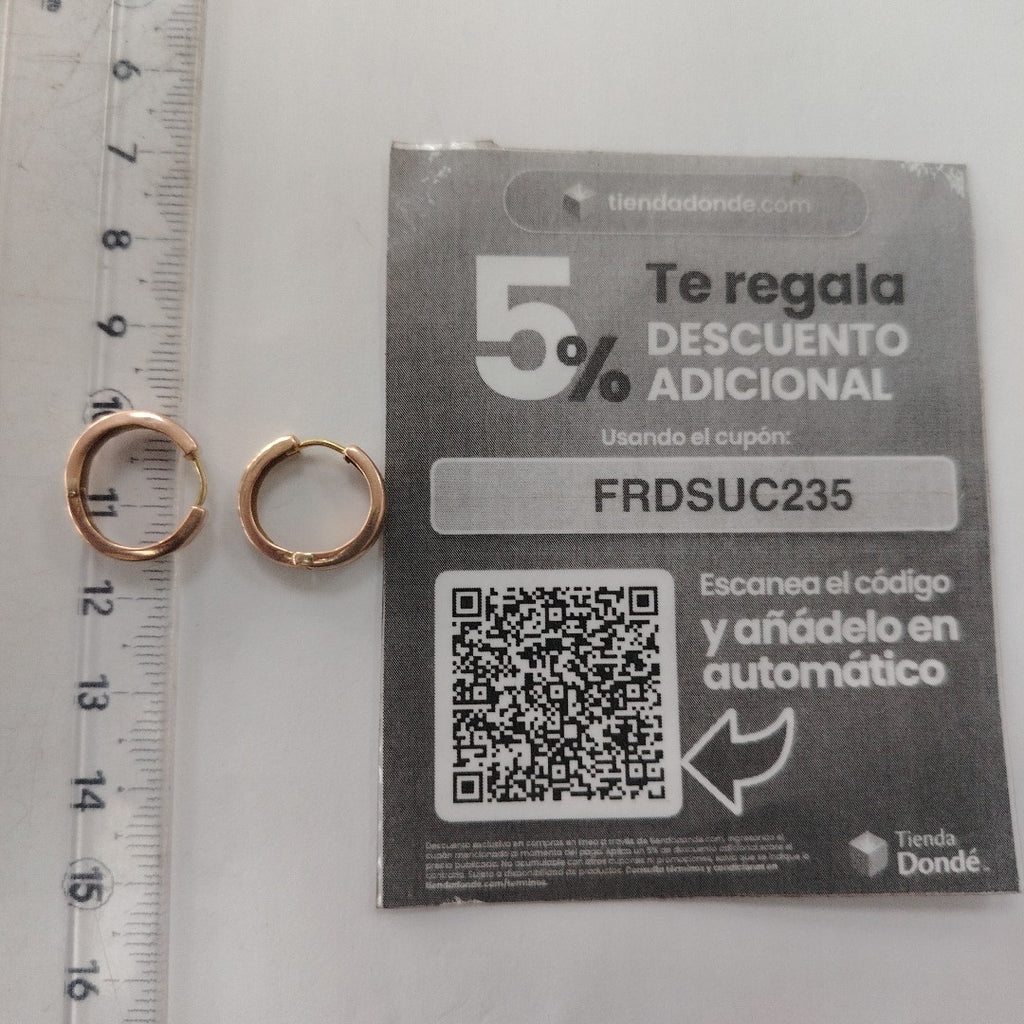 ARRACADAS PAR ORO, ORO COMBINADO 10 K 1.5 GRMS (SEMINUEVO)