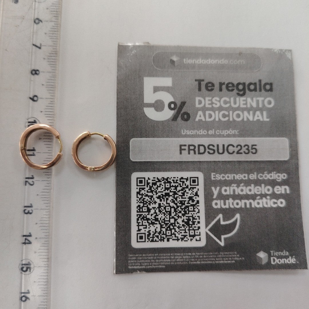 ARRACADAS PAR ORO, ORO COMBINADO 10 K 1.5 GRMS (SEMINUEVO)