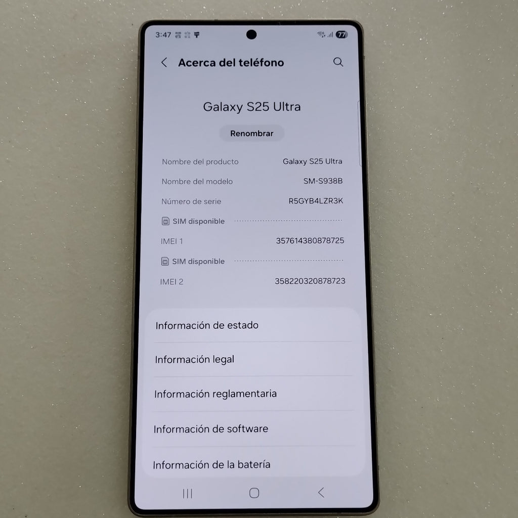 CELULAR SAMSUNG GALAXY S25 ULTRA SM-S938B (2025) 1 TB 12 GB RAM (SEMINUEVO)