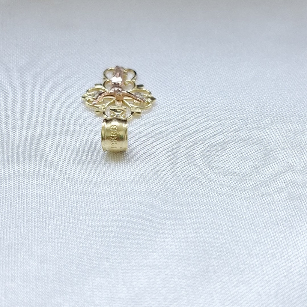 CRUCIFIJO ORO PLATINO 14 K 1,40 GRMS (SEMINUEVO)
