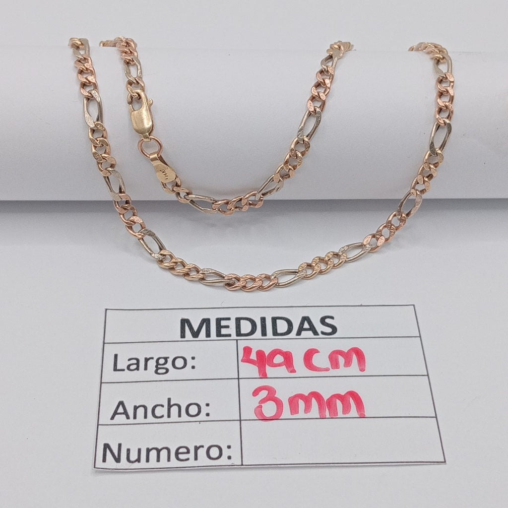 CADENA ORO COMBINADO 14 K 5,30 GRMS (SEMINUEVO)