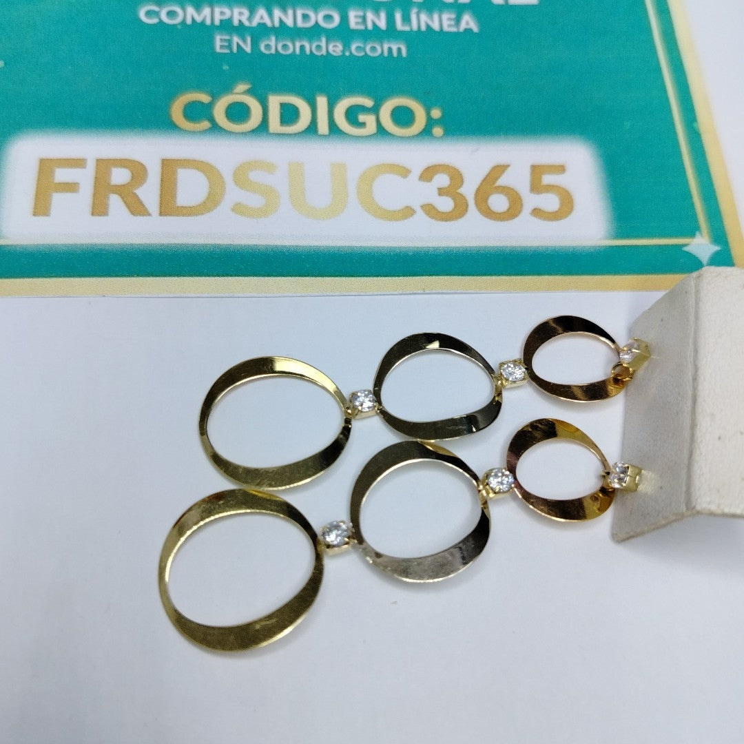 BROQUELES PAR ORO,ORO COMBINADO 14 K 3,40 GRMS (SEMINUEVO)
