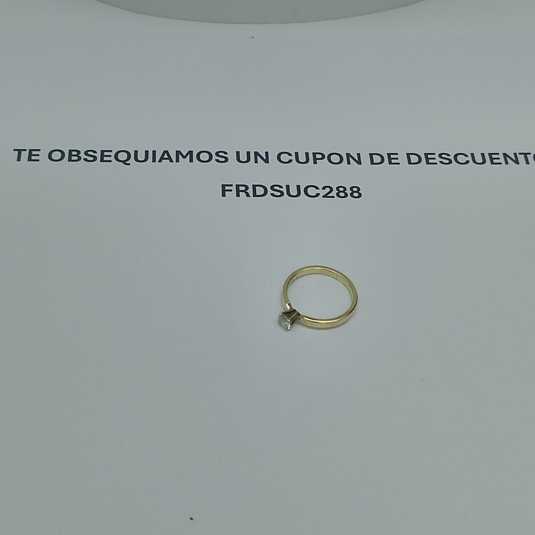 SOLITARIO ORO 14 K 1.9 GRMS (SEMINUEVO)