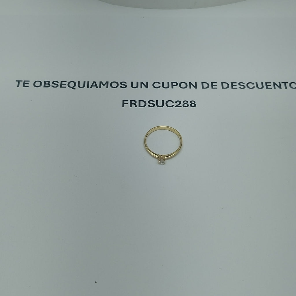 SOLITARIO ORO 14 K 1.5 GRMS (SEMINUEVO)