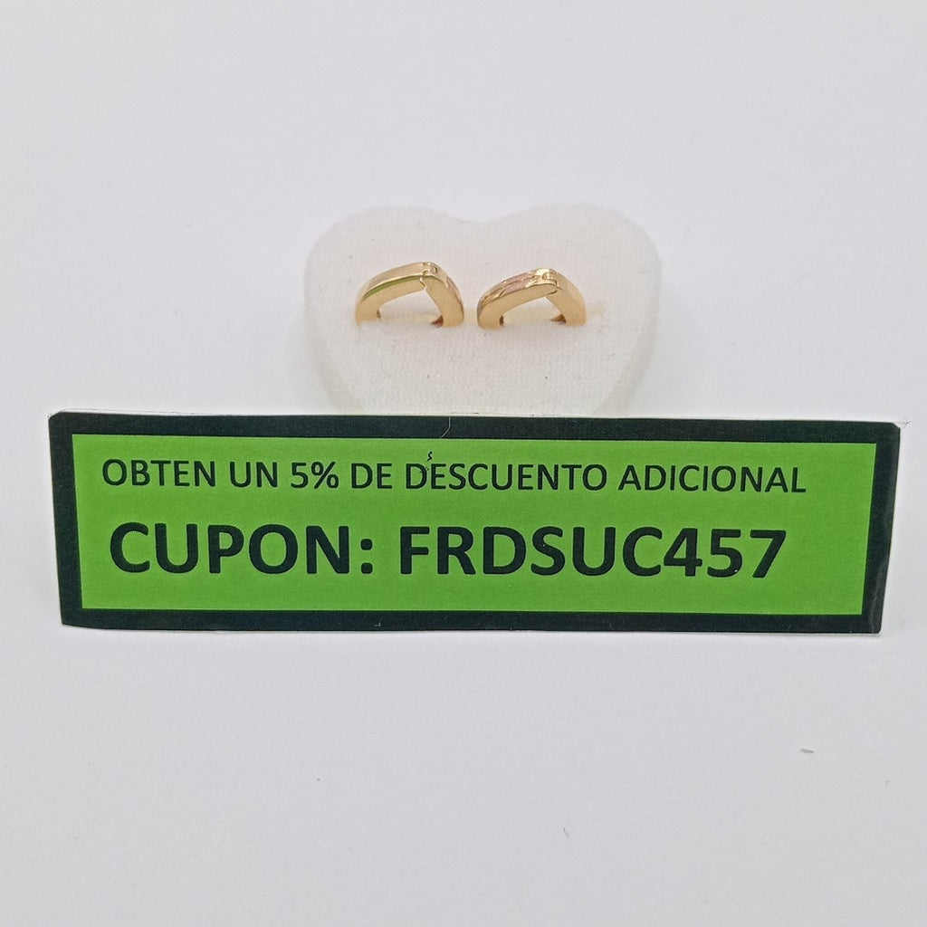 ARRACADAS PAR ORO COMBINADO 14 K 1,20 GRMS (SEMINUEVO)