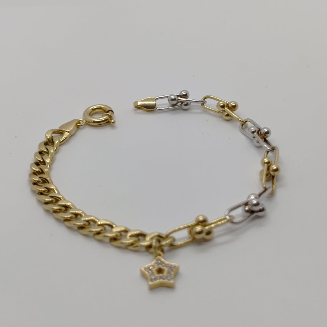 PULSERA ORO,ORO BLANCO 10 K 6,10 GRMS (SEMINUEVO)
