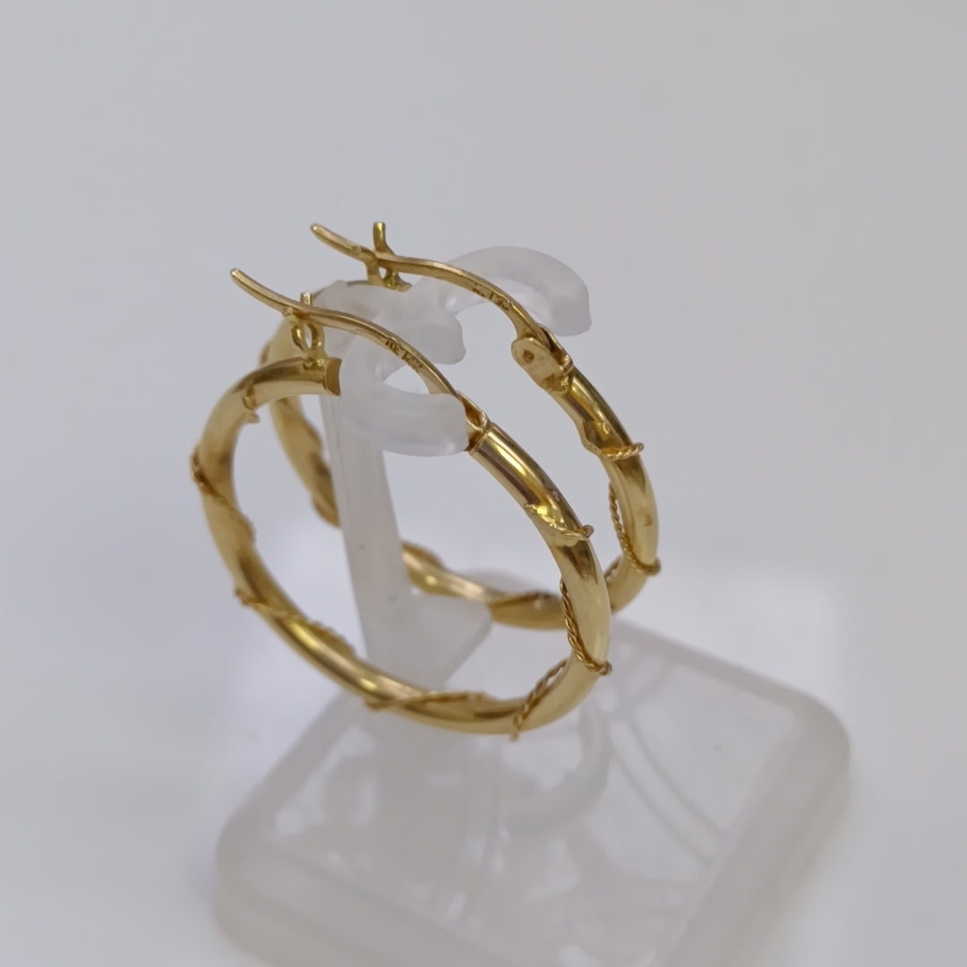 ARRACADAS PAR ORO 14 K 1.7 GRMS (SEMINUEVO)