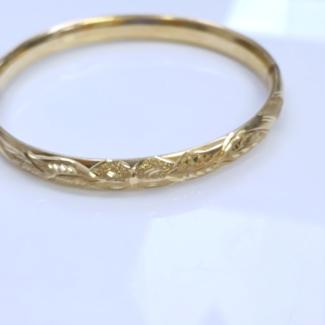 PULSERA RIGIDA ORO 14 K 11.9 GRMS (SEMINUEVO)