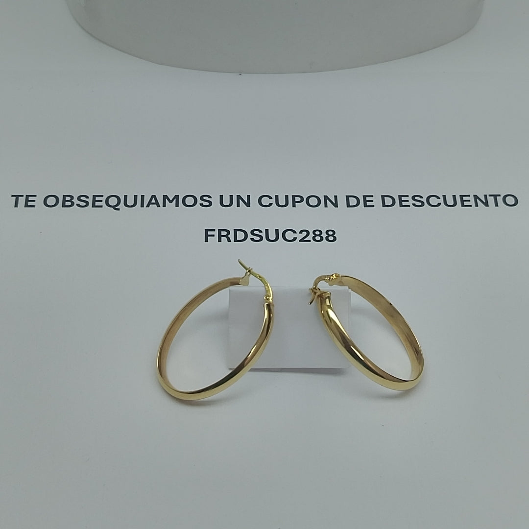 ARRACADAS PAR ORO 14 K 2.9 GRMS (SEMINUEVO)