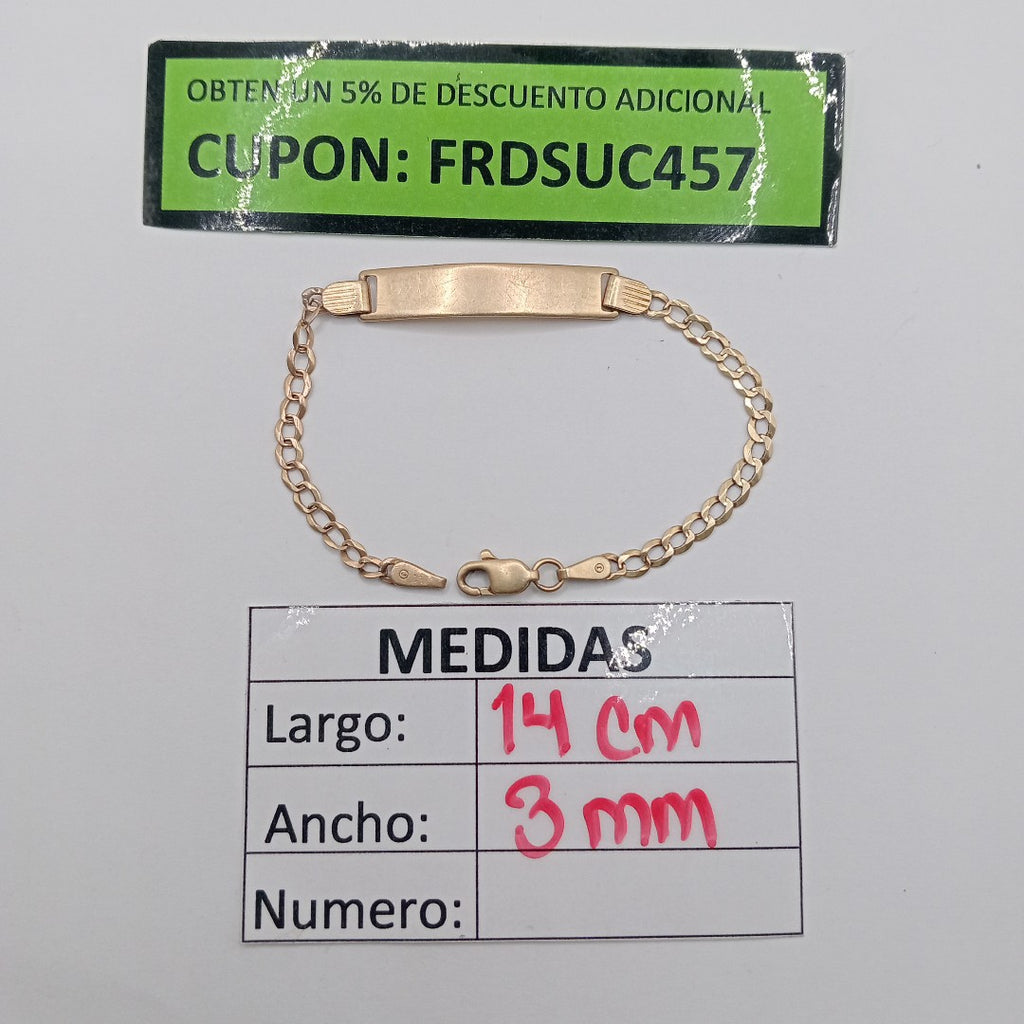 ESCLAVA ORO 14 K 3 GRMS (SEMINUEVO)