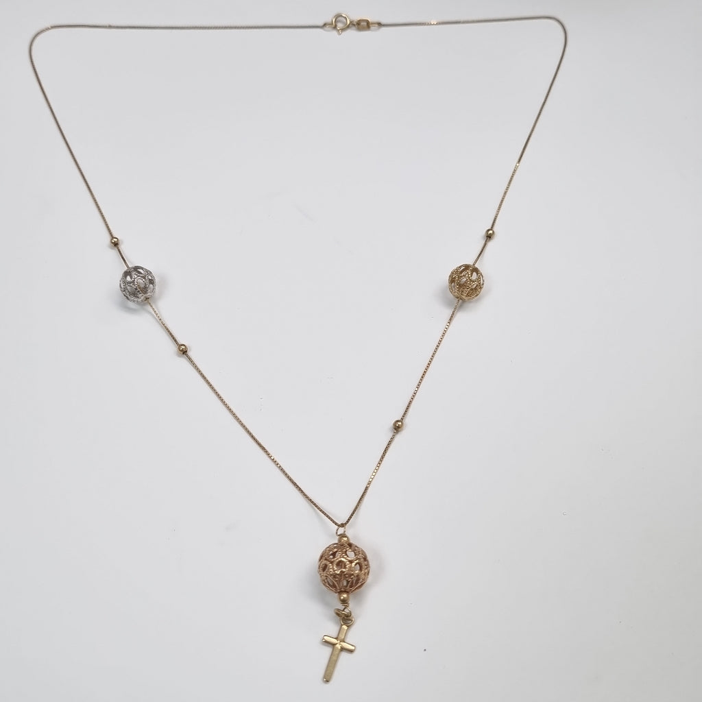 GARGANTILLA ORO, ORO COMBINADO 14 K 3.1 GRMS (SEMINUEVO)