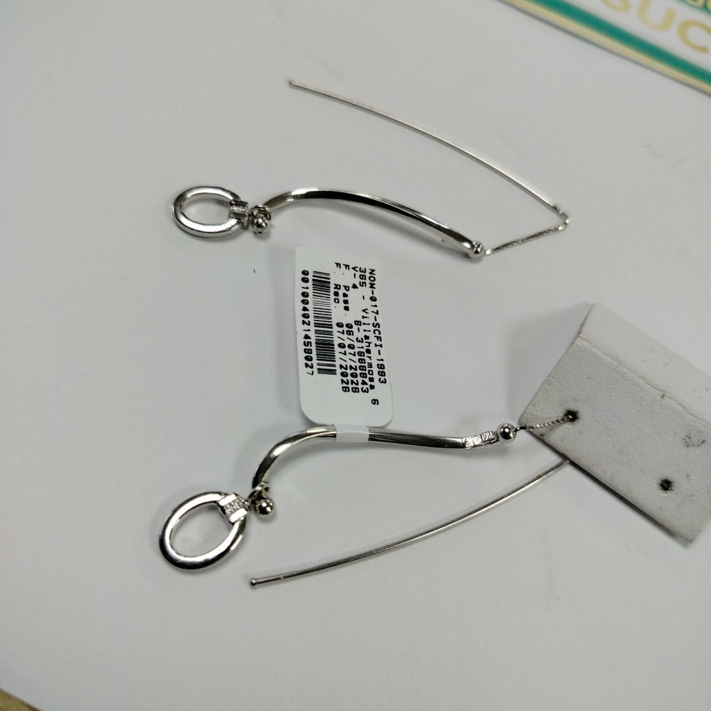 ARETES PAR ORO BLANCO 14 K 4,00 GRMS (SEMINUEVO)