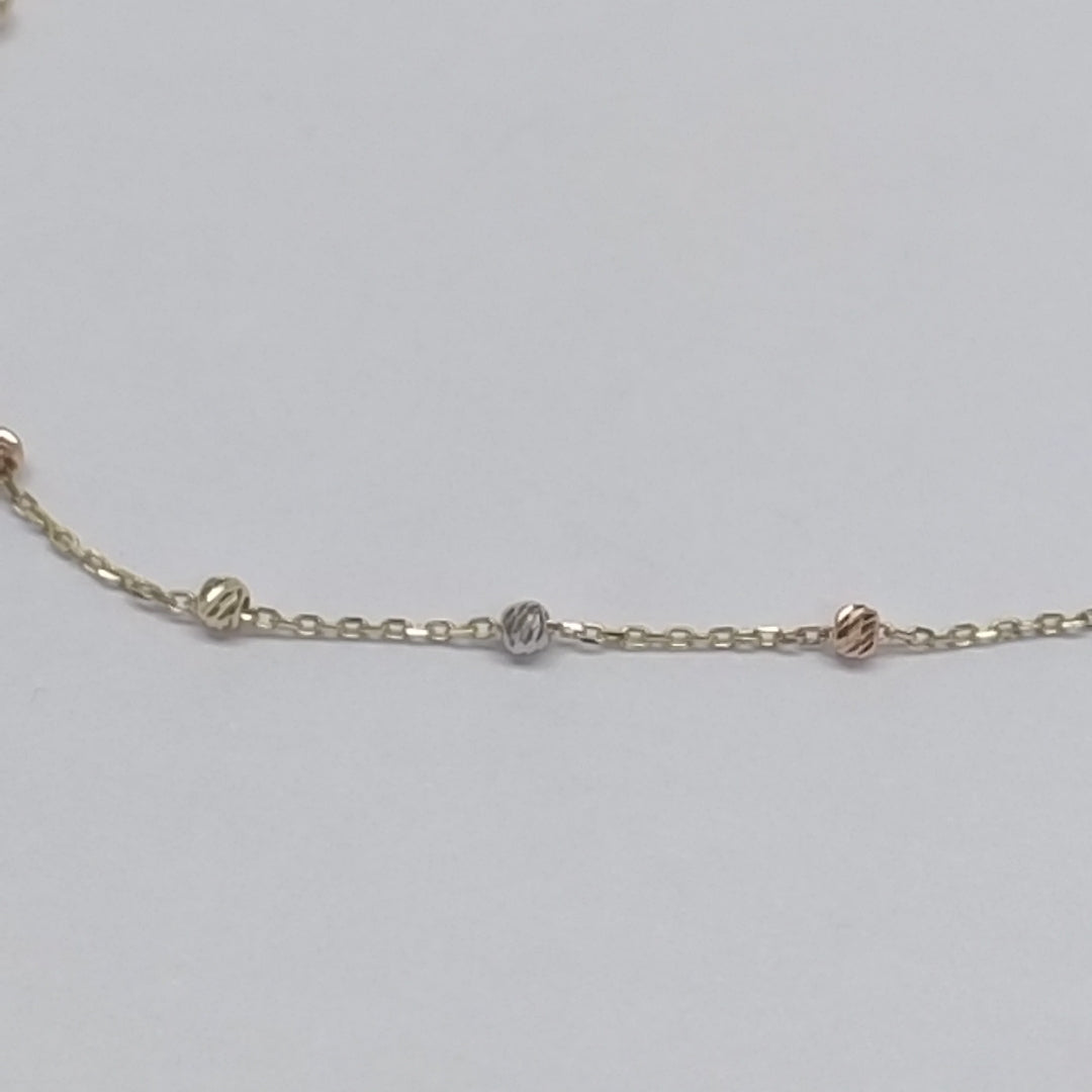 PULSERA ORO COMBINADO 14 K 0.8 GRMS (SEMINUEVO)