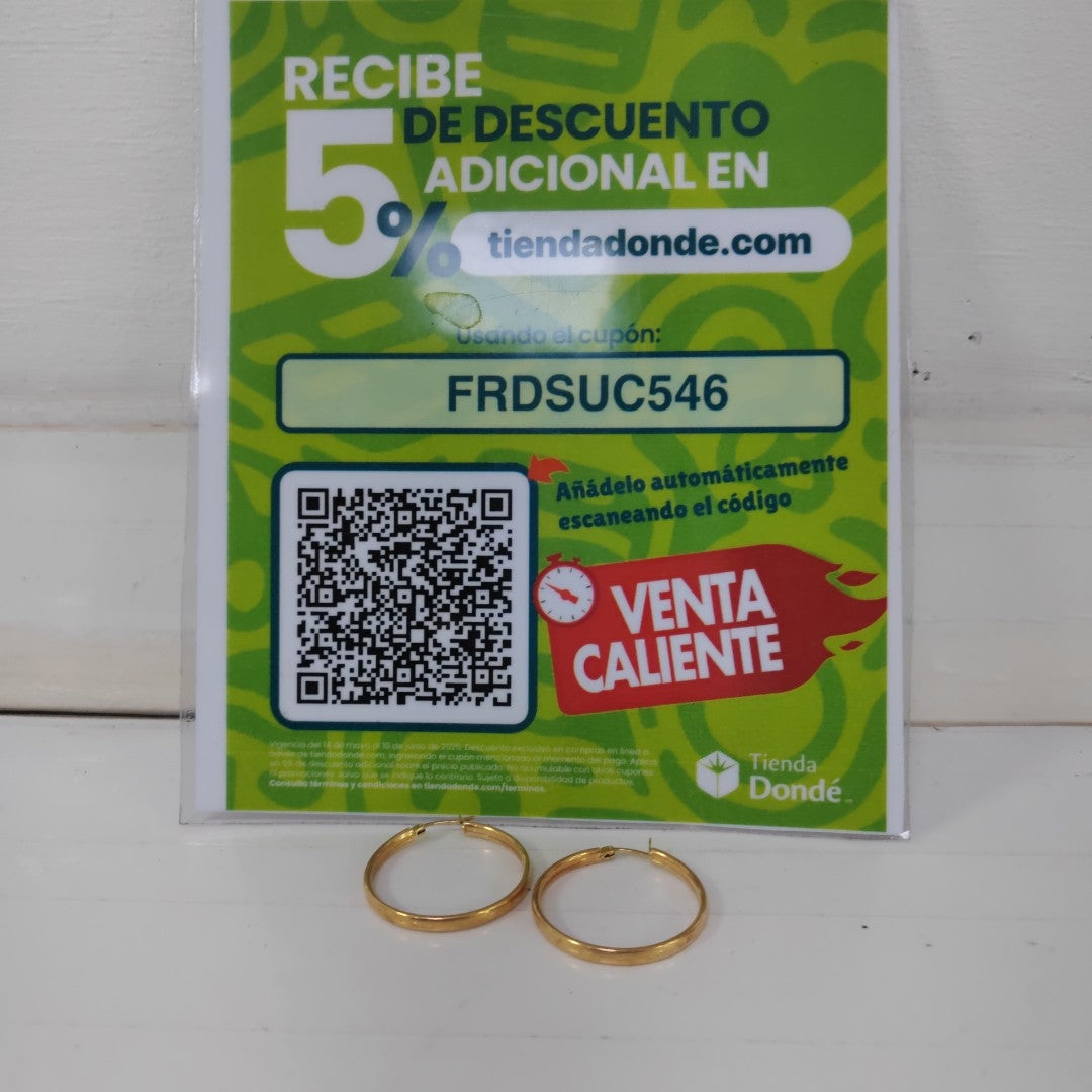 ARETES PAR ORO 14 K 4.2 GRMS (SEMINUEVO)