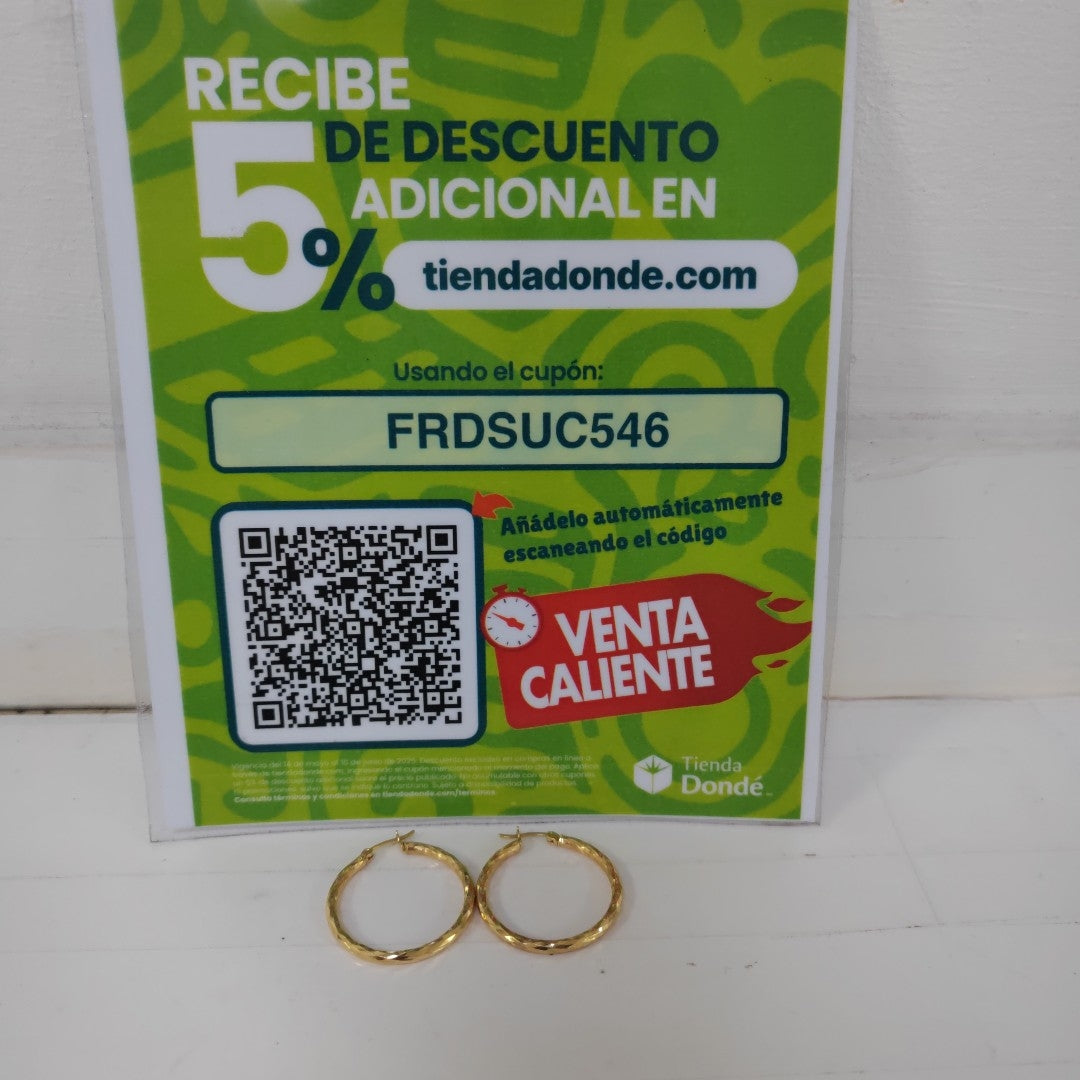 ARRACADAS PAR ORO 14 K 3.4 GRMS (SEMINUEVO)