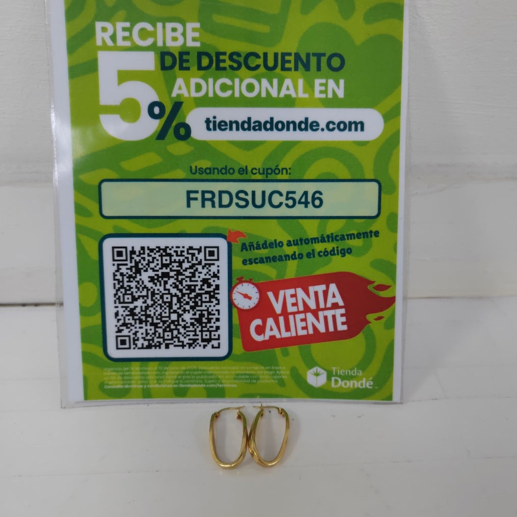 ARRACADAS PAR ORO 14 K 2.8 GRMS (SEMINUEVO)