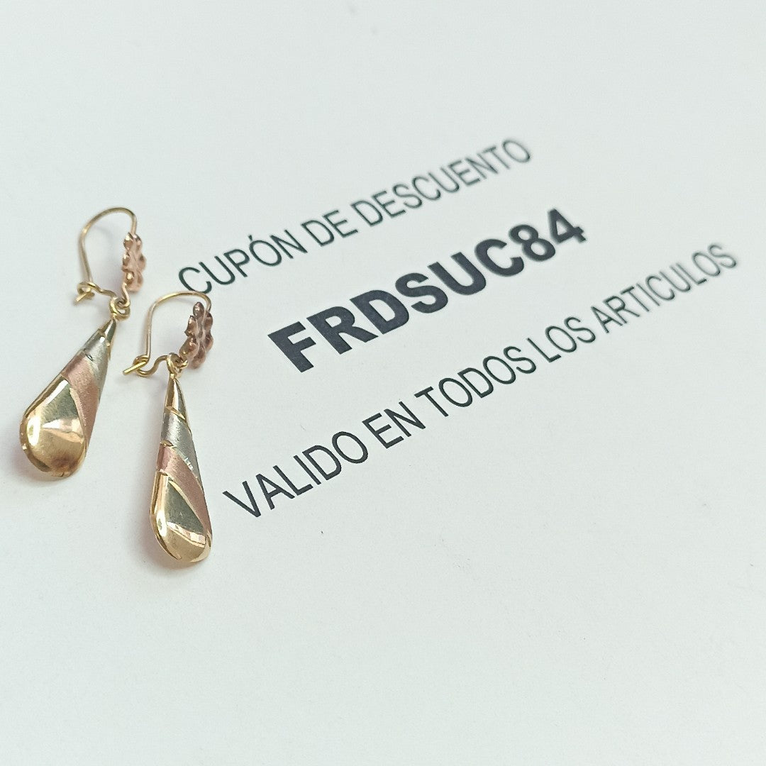 ARETES PAR ORO 8 K 1.6 GRMS (SEMINUEVO)