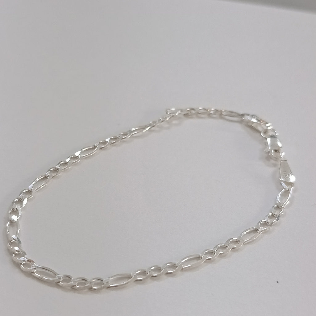 PULSERA TEJIDO 3X1 PLATA .925 21 CM 3.2 GR (NUEVO)