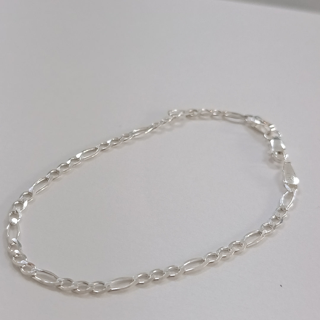 PULSERA TEJIDO 3X1 PLATA .925 21 CM 3.2 GR (NUEVO)