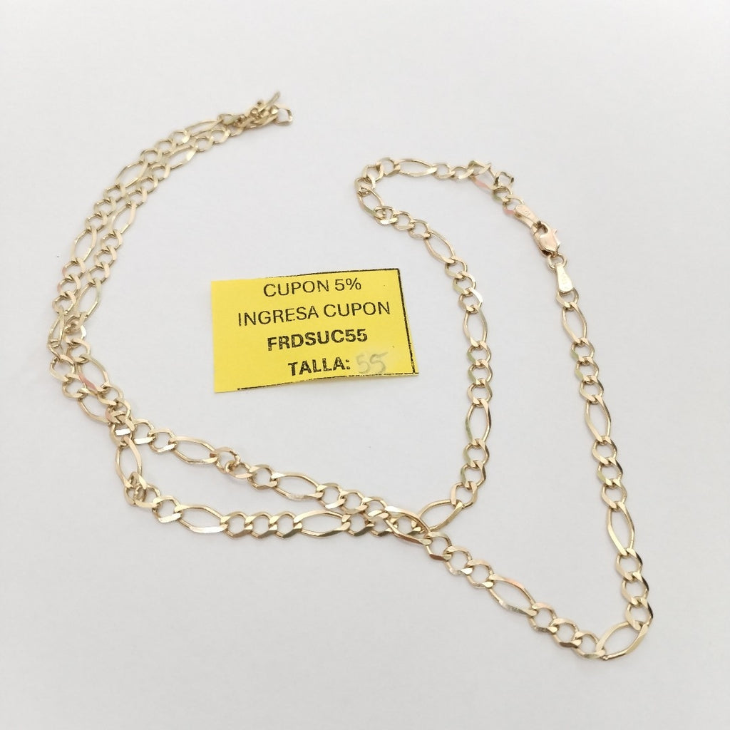 CADENAS TEJIDO 3X1 ORO 10K 55 CM 7 GR (NUEVO)