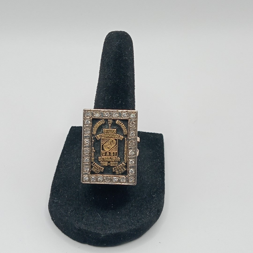 ANILLO DE GRADUACIÓN ORO 14 K 13.9 GRMS (SEMINUEVO)