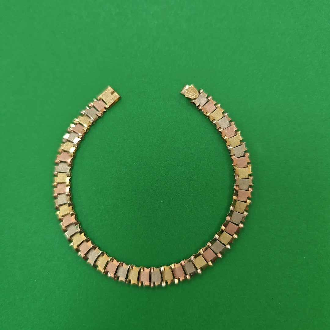 PULSERA ORO, ORO COMBINADO 14 K 4.7 GRMS (SEMINUEVO)