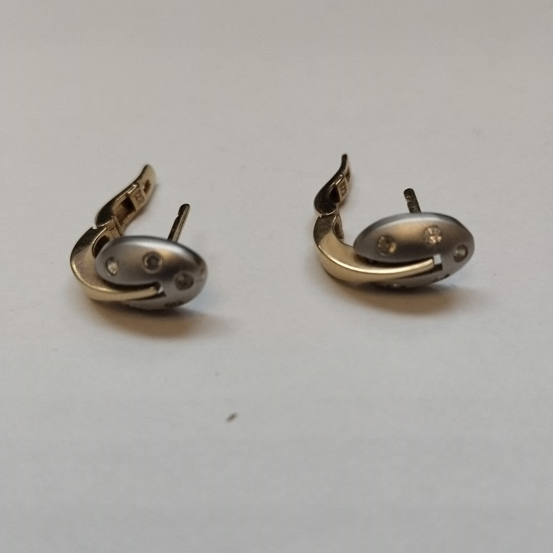 ARETES PAR ORO, RODIADO 14 K 4.7 GRMS (SEMINUEVO)