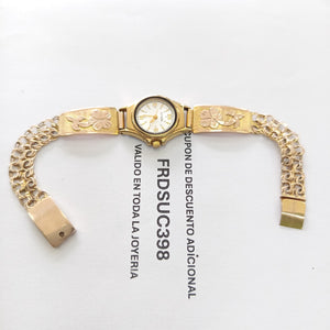 RELOJ CAJA ACERO PULSO ORO ORO 10 K 17.6 GRMS (SEMINUEVO)