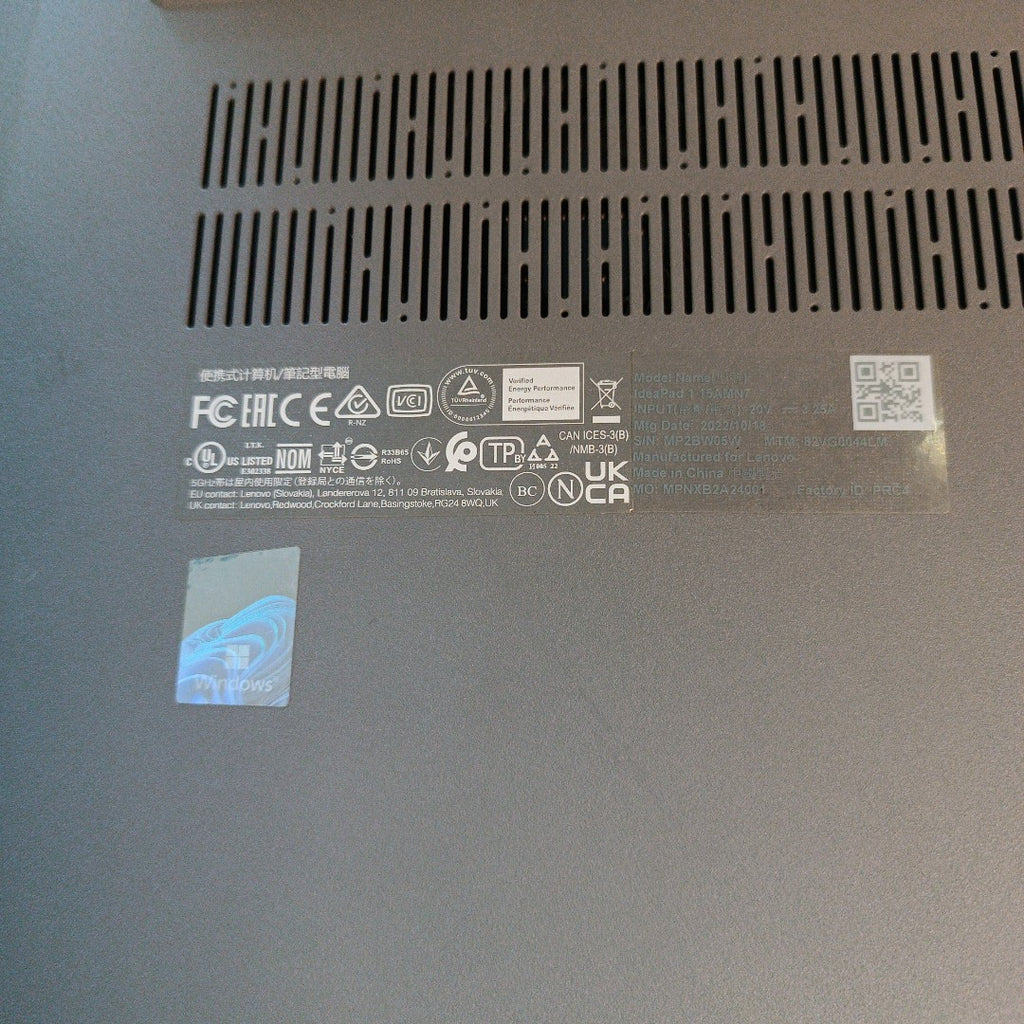 LAPTOP LENOVO IDEAPAD 1 15AMN7 (2023) 256 GB SSD 8 GB RAM (SEMINUEVO)