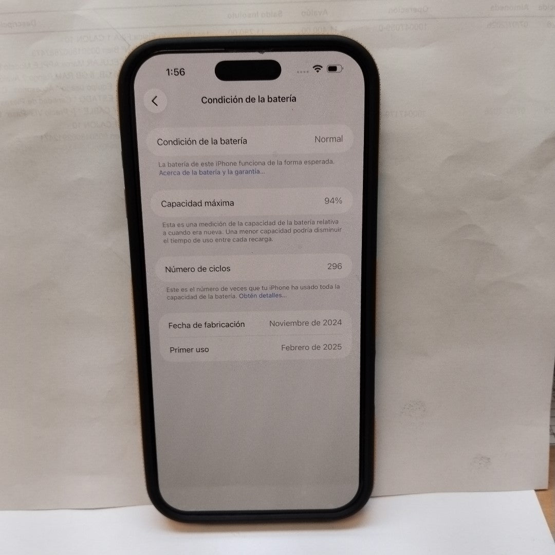 CELULAR APPLE IPHONE 16 PRO MAX A3295 (2024) 256 GB 8 GB RAM (SEMINUEVO)