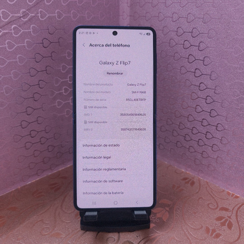 CELULAR SAMSUNG GALAXY Z FLIP 7 SM-F766B (2025) 512 GB 12 GB RAM (SEMINUEVO)