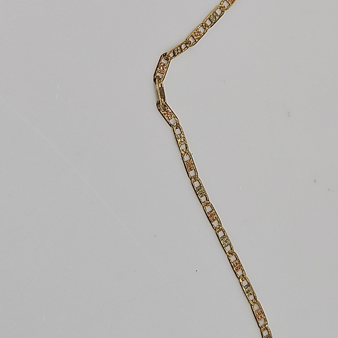 CADENA ORO COMBINADO 14 K 2.2 GRMS (SEMINUEVO)