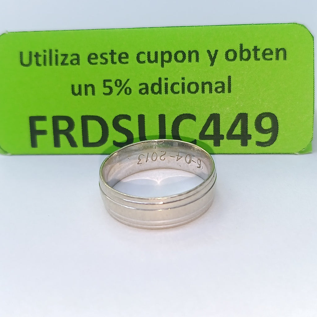 ARGOLLA ORO, ORO BLANCO 14 K 3.8 GRMS (SEMINUEVO)
