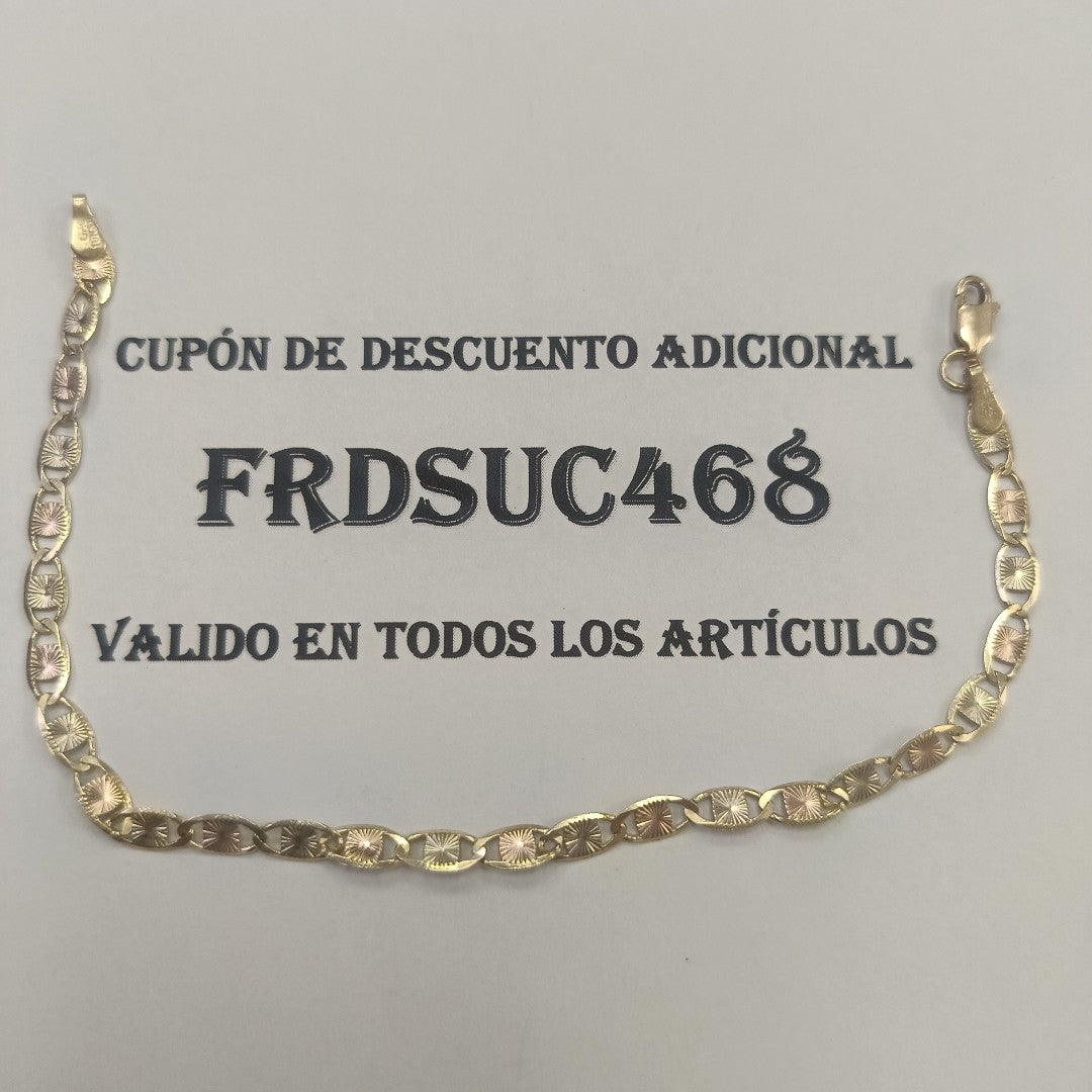 PULSERA ORO COMBINADO 10 K 4.2 GRMS (SEMINUEVO)