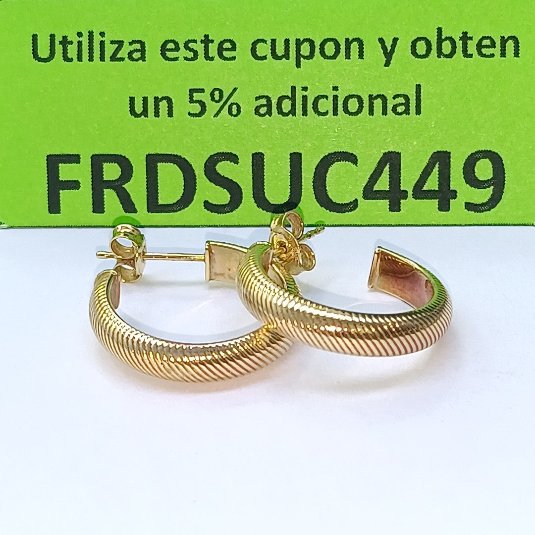 ARRACADAS PAR ORO 14 K 1.8 GRMS (SEMINUEVO)