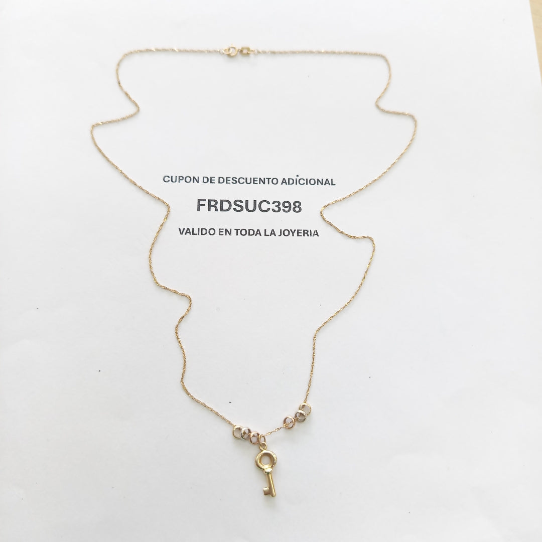 CADENA, DIJE ORO 14 K 1.5 GRMS (SEMINUEVO)