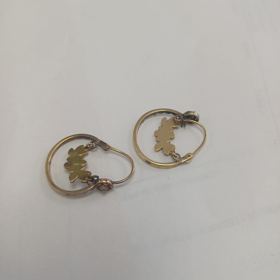 ARRACADAS PAR ORO 10 K 4.5 GRMS (SEMINUEVO)