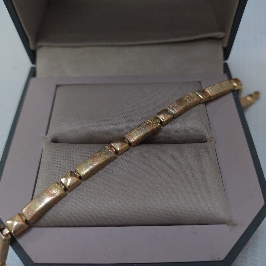PULSERA ORO COMBINADO 14 K 5.5 GRMS (SEMINUEVO)
