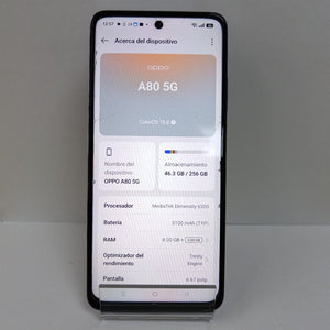 CELULAR OPPO A80 5G CPH2639 (2024) 256 GB 8 GB RAM (SEMINUEVO)