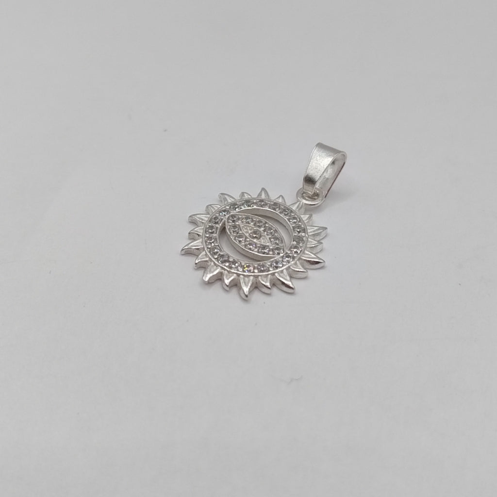 DIJE OJO MAGICO CON CIRCONIAS PLATA .925 1.9 GR (NUEVO)