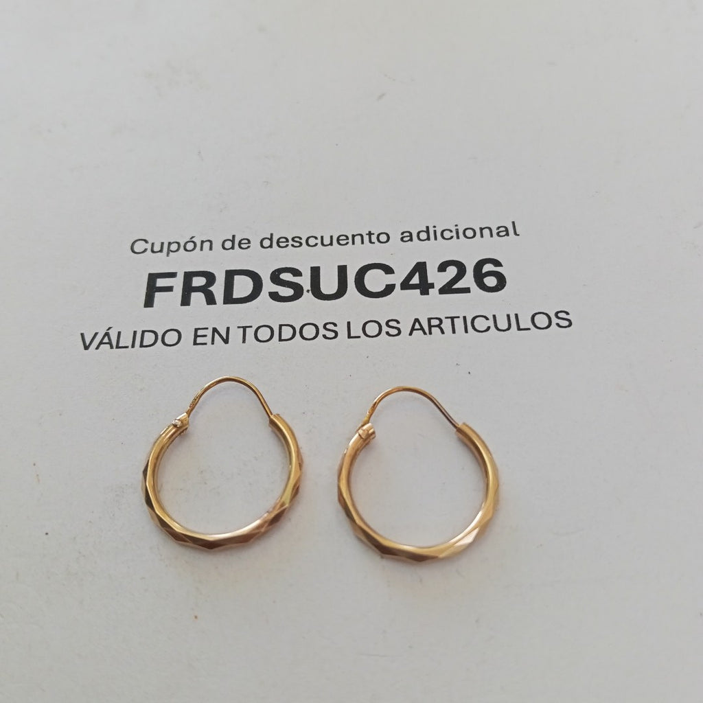 ARETES PAR ORO 14 K 1.4 GRMS (SEMINUEVO)