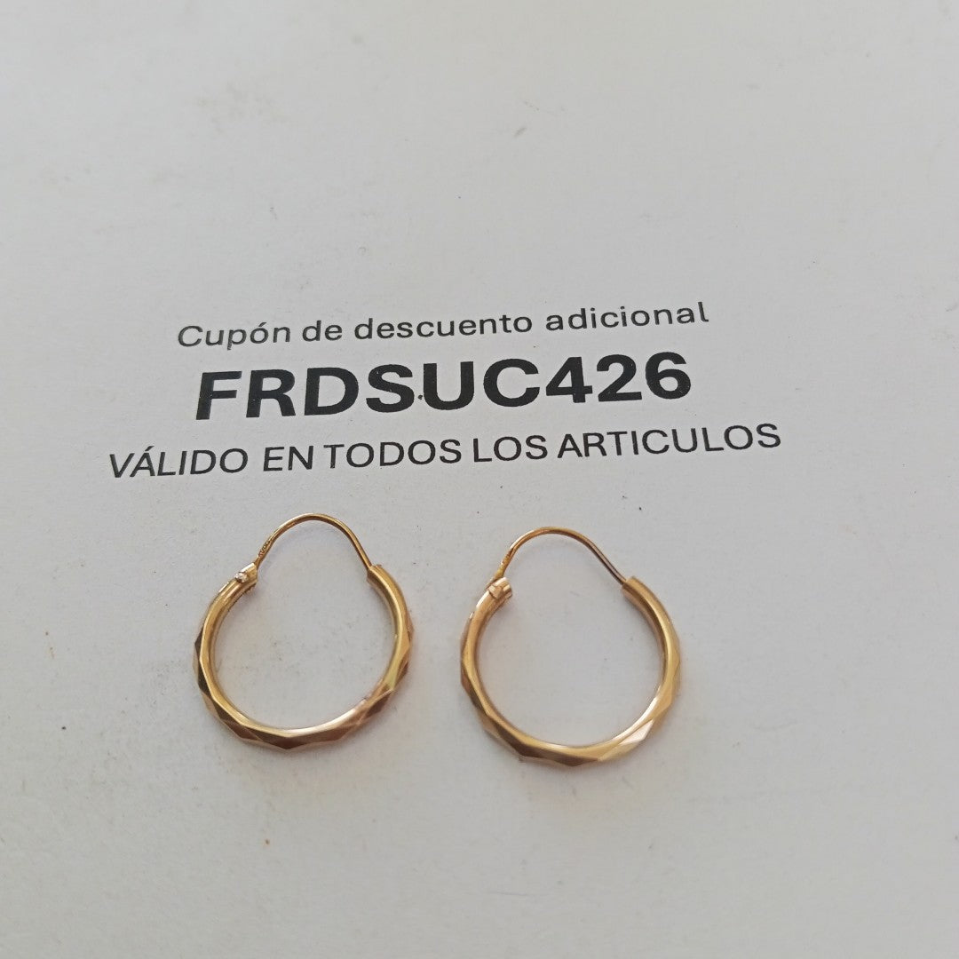 ARETES PAR ORO 14 K 1.4 GRMS (SEMINUEVO)
