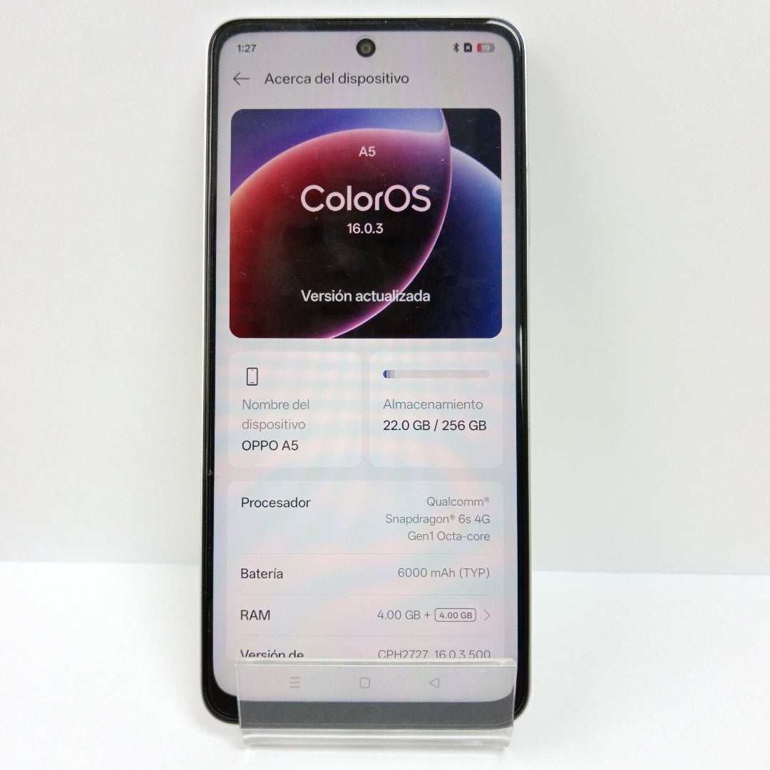 CELULAR OPPO A5 CPH2727 (2025) 256 GB 4 GB RAM (SEMINUEVO)