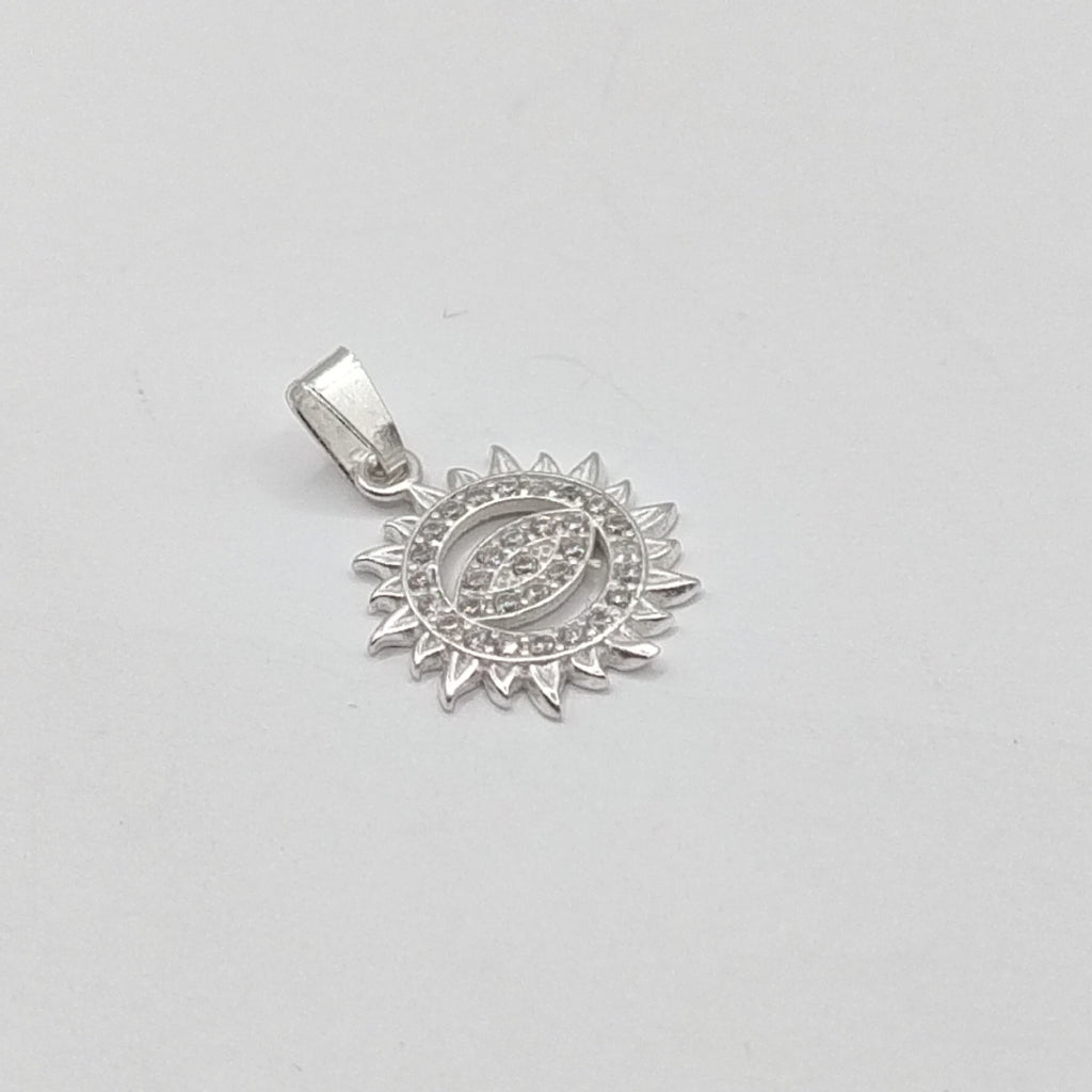 DIJE OJO MAGICO CON CIRCONIAS PLATA .925 1.9 GR (NUEVO)