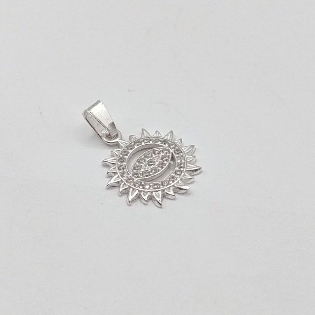 DIJE OJO MAGICO CON CIRCONIAS PLATA .925 1.9 GR (NUEVO)
