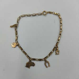 DIJE,PULSERA ORO 14 K 3,60 GRMS (SEMINUEVO)