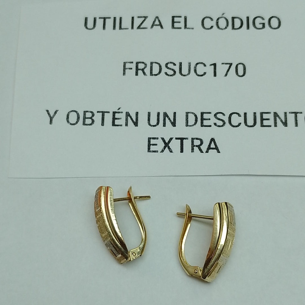 ARETES PAR ORO 14 K 2.9 GRMS (SEMINUEVO)