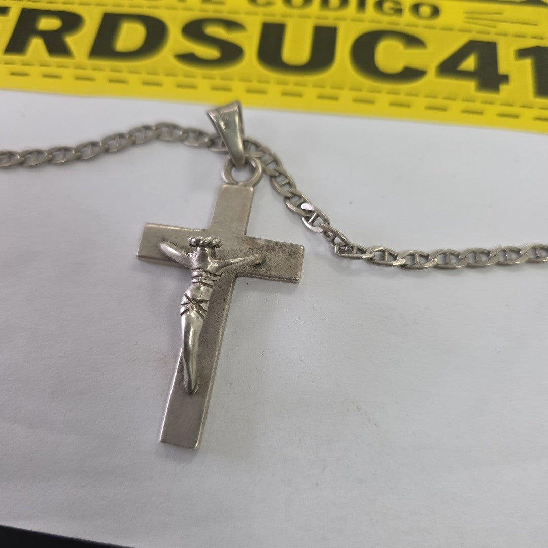 CADENA, CRUCIFIJO PLATA 26.5 GRMS (SEMINUEVO)